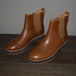 NWOB MADEWELL Ivy Chelsea Boot In Bison Leather Size 5.5 MSRP $188